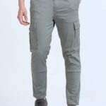 Men's Slim-Fit Grey Cargo Pants Cotton Cargo Pants ||(Cargo-28-36)